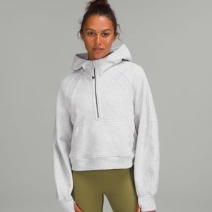 Lululemon hooded scuba light heathered grey size M/L